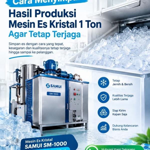 Cara Menyimpan Hasil Produksi Mesin Es Kristal 1 Ton agar Tetap Terjaga